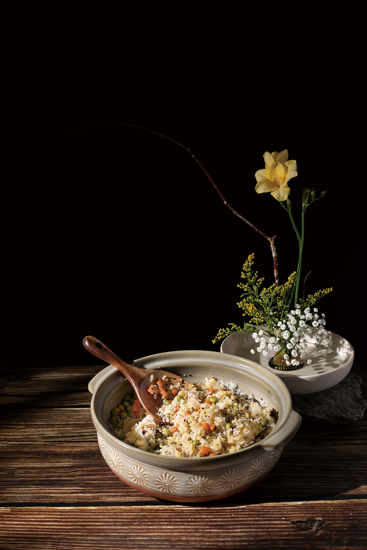 Gold and Jade Basmati Rice with Vegetables and Nuts